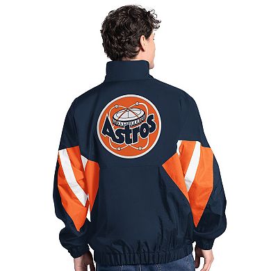 Men's Starter Navy Houston Astros Cooperstown Chief Half-Zip Pullover