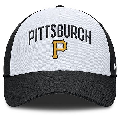 Men's Nike White/Black Pittsburgh Pirates Club Performance Adjustable Hat