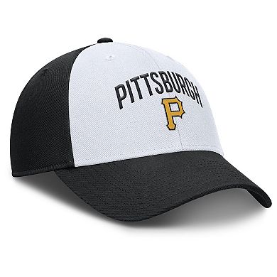 Men's Nike White/Black Pittsburgh Pirates Club Performance Adjustable Hat