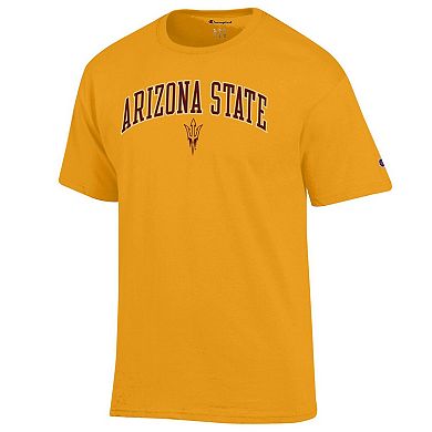 Men's Champion Gold Arizona State Sun Devils Arch Over Logo T-Shirt