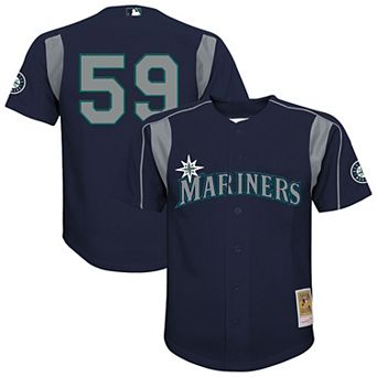 Toddler��Mitchell & Ness Felix Hernandez Navy Seattle Mariners Throwback Mesh Batting Practice Jersey