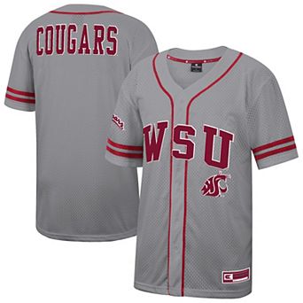 Men's Colosseum Gray Washington State Cougars Free Spirited Baseball Jersey