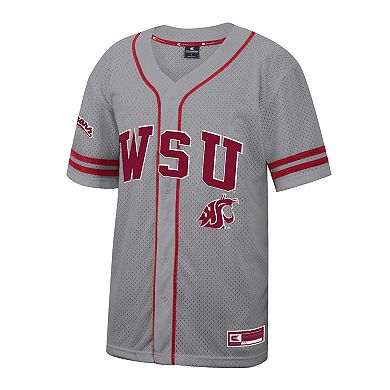 Men's Colosseum Gray Washington State Cougars Free Spirited Baseball Jersey
