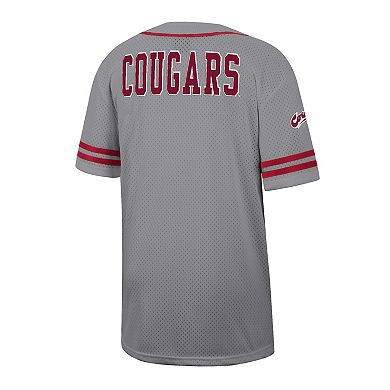 Men's Colosseum Gray Washington State Cougars Free Spirited Baseball Jersey