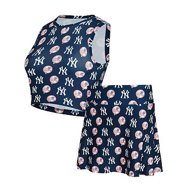 Women's Concepts Sport Navy New York Yankees Knit Tank Top & Skort Set