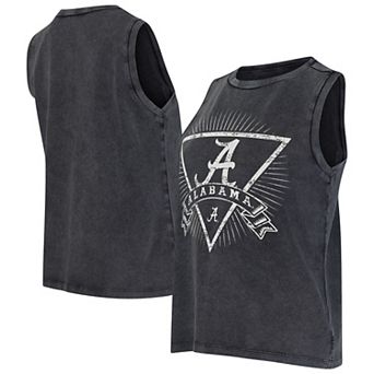 Women's Concepts Sport Charcoal Alabama Crimson Tide Distressed Market French Terry Tank Top