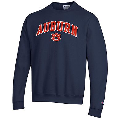 Men's Champion Navy Auburn Tigers Arch Over Logo Pullover Sweatshirt
