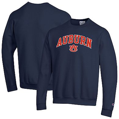 Men's Champion Navy Auburn Tigers Arch Over Logo Pullover Sweatshirt