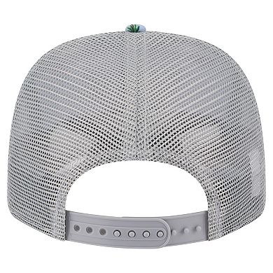 Men's New Era Light Blue/Gray Miami Heat Adventure Aloha Pattern 9SEVENTY Stretch-Snap Hat