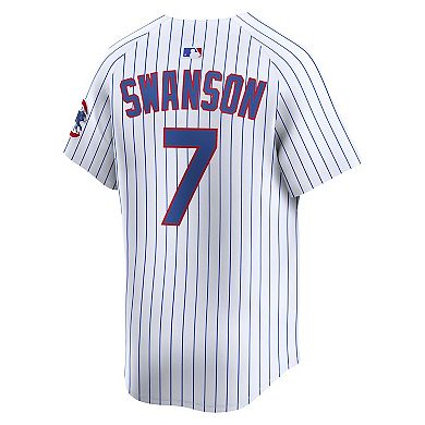 Men's Nike Dansby Swanson White Chicago Cubs Home Limited Player Jersey