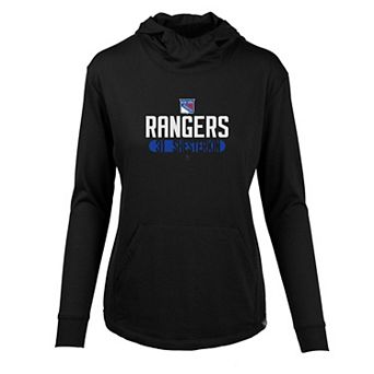 Women's Levelwear Igor Shesterkin Black New York Rangers Vivid Tracer Name & Number Pullover Hoodie