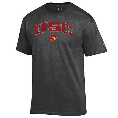 Men's Champion Charcoal USC Trojans Arched Logo T-Shirt