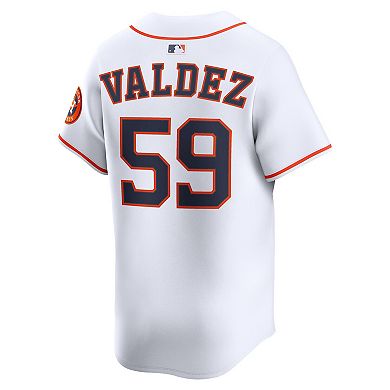 Men's Nike Framber Valdez White Houston Astros Home Limited Player Jersey