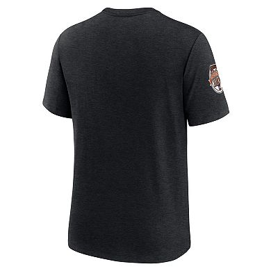 Men's Nike Heather Black San Francisco Giants Cooperstown Collection Eras Tri-Blend T-Shirt
