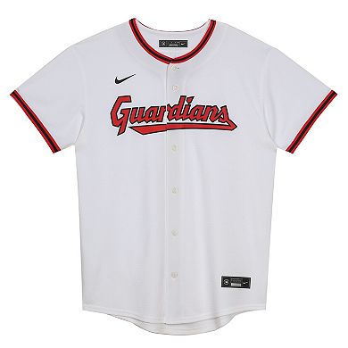 Toddler Nike White Cleveland Guardians Home Blank Replica Jersey