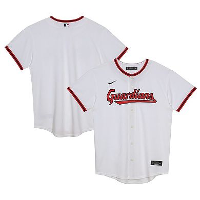 Toddler Nike White Cleveland Guardians Home Blank Replica Jersey