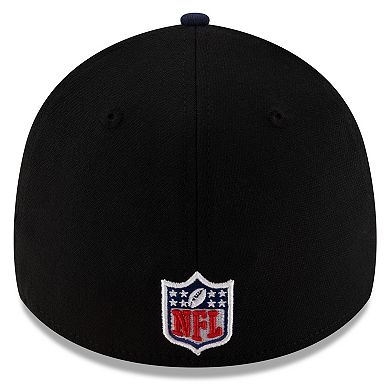 Men's New Era Black/College Navy Seattle Seahawks 2025 NFL Draft 39THIRTY Flex Hat
