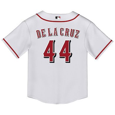 Toddler Nike Elly De La Cruz White Cincinnati Reds Replica 2.0 Player Jersey