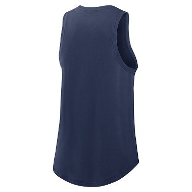 Women's Nike Navy Cleveland Guardians Legacy Icon High Neck Performance Tank Top