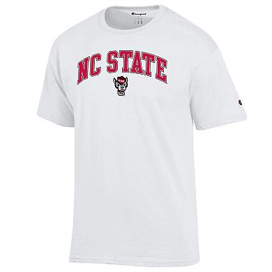 Men's Champion White NC State Wolfpack Arched Logo T-Shirt