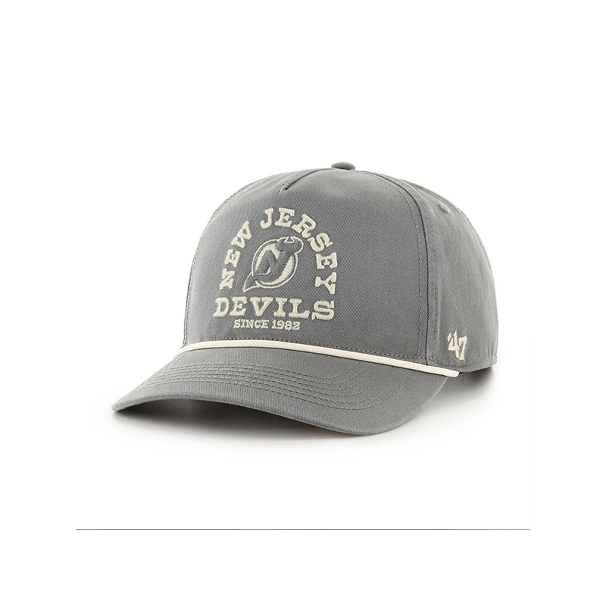 Mens 47 Charcoal New Jersey Devils Canyon Ranchero Hitch Adjustable Hat, 