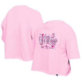 Girls Youth New Era Light Pink Houston Astros Flip Sequin Team T-Shirt