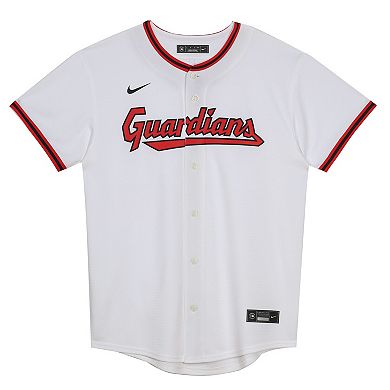 Preschool White Cleveland Guardians Home Blank Replica Jersey