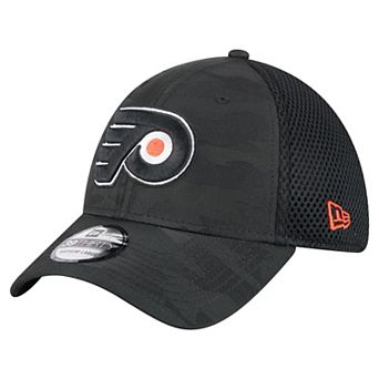 Men's New Era Black Philadelphia Flyers Active Subtle Camo 39THIRTY Flex Hat