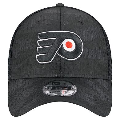 Men's New Era Black Philadelphia Flyers Active Subtle Camo 39THIRTY Flex Hat