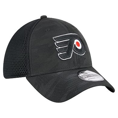 Men's New Era Black Philadelphia Flyers Active Subtle Camo 39THIRTY Flex Hat