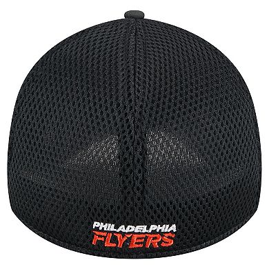 Men's New Era Black Philadelphia Flyers Active Subtle Camo 39THIRTY Flex Hat