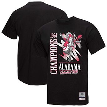 Men's Mitchell & Ness Black Alabama Crimson Tide Retro Brush Mineral Wash T-Shirt