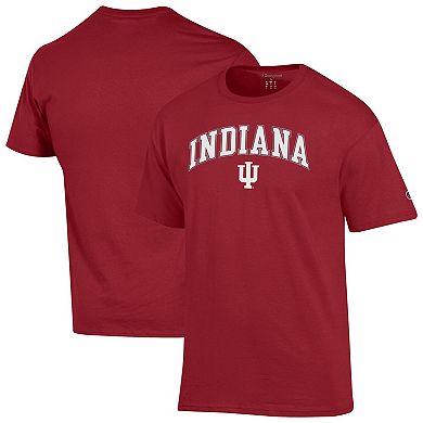 Men's�Champion Crimson Indiana Hoosiers Arch Over Logo T-Shirt