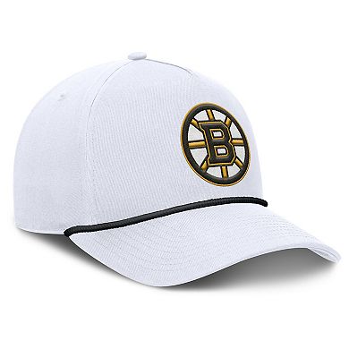 Men's Fanatics White Boston Bruins Rope A-Frame Adjustable Hat
