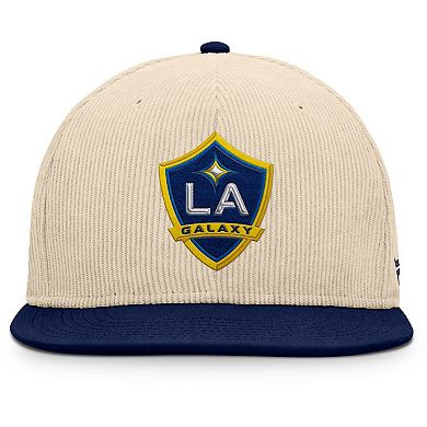 Men's Fanatics Cream LA Galaxy Tempo Corduroy Snapback Hat