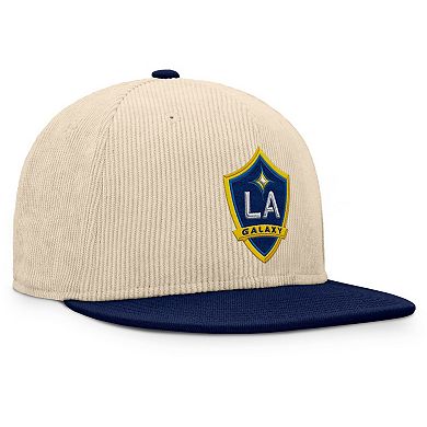 Men's Fanatics Cream LA Galaxy Tempo Corduroy Snapback Hat