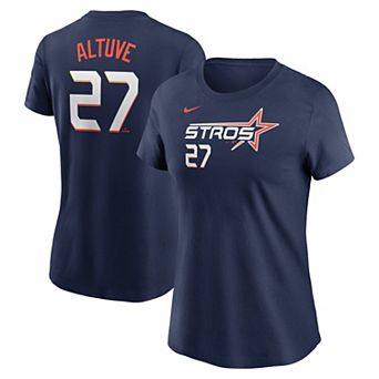 Women's Nike Jose Altuve Navy Houston Astros 2025 City Connect Fuse Name & Number T-Shirt