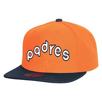 Men's Mitchell & Ness Orange San Diego Padres Cooperstown Collection Basic Flip Snapback Hat