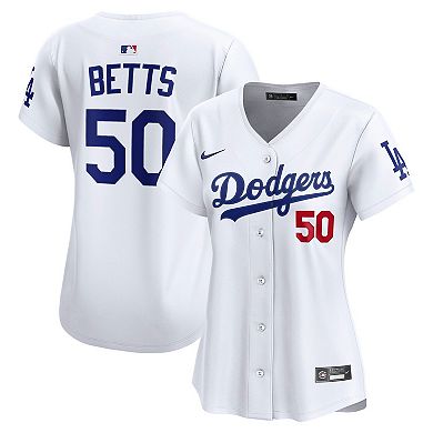 Women's Nike Mookie Betts White Los Angeles Dodgers Home Limited Player Jersey
