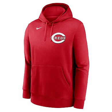 Men's Nike Elly De La Cruz Red Cincinnati Reds Player Name & Number Club Pullover Hoodie