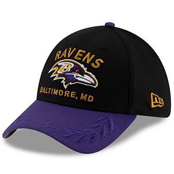 Men's New Era Black/Purple Baltimore Ravens 2025 NFL Draft 39THIRTY Flex Hat