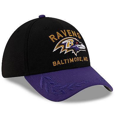 Men's New Era Black/Purple Baltimore Ravens 2025 NFL Draft 39THIRTY Flex Hat
