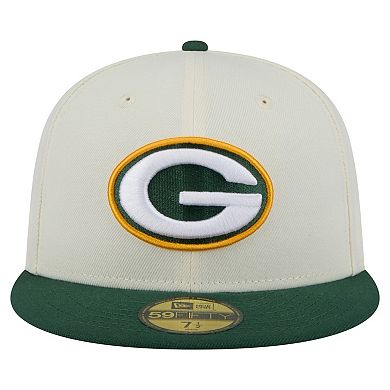 Men's New Era White/Green Green Bay Packers Main 59FIFTY Fitted Hat