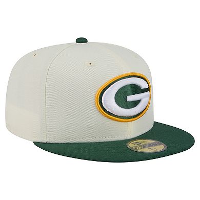 Men's New Era White/Green Green Bay Packers Main 59FIFTY Fitted Hat