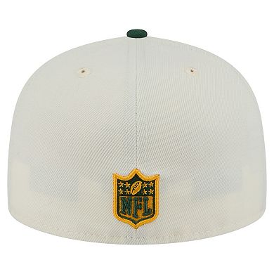 Men's New Era White/Green Green Bay Packers Main 59FIFTY Fitted Hat