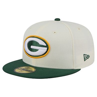 Men's New Era White/Green Green Bay Packers Main 59FIFTY Fitted Hat