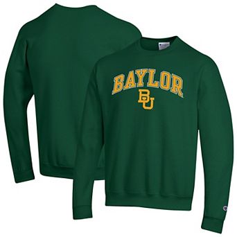 Men's Champion Green Baylor Bears Arch Over Logo Pullover Sweatshirt