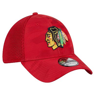 Men's New Era Red Chicago Blackhawks Active Subtle Camo 39THIRTY Flex Hat