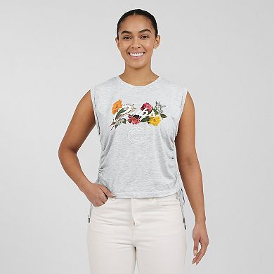 Women's WEAR by Erin Andrews Heather Gray Chicago Cubs Cinched Tank Top