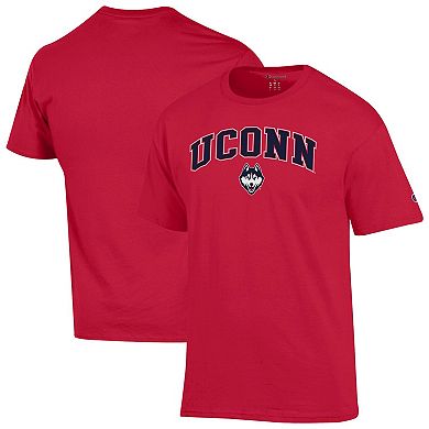 Men's Champion Scarlet UConn Huskies Arch Over Logo T-Shirt